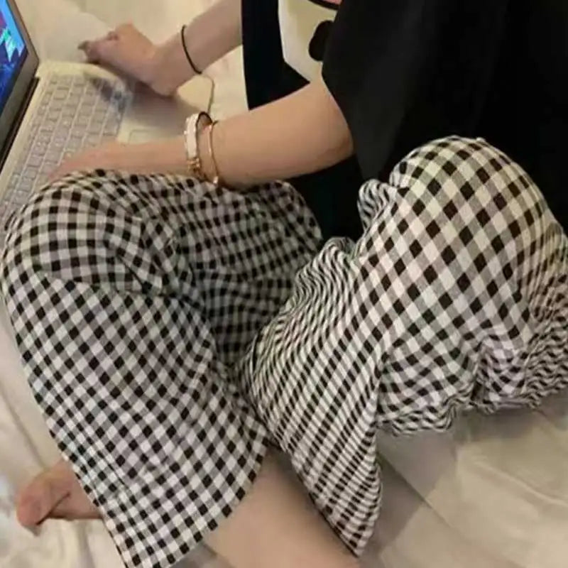 Women Pajamas Two-pcs Set Homewear Sleepwear Pajama Set Summer Ladies Comfortable Clothing Girls Cartoon Half-sleeved Long Pants