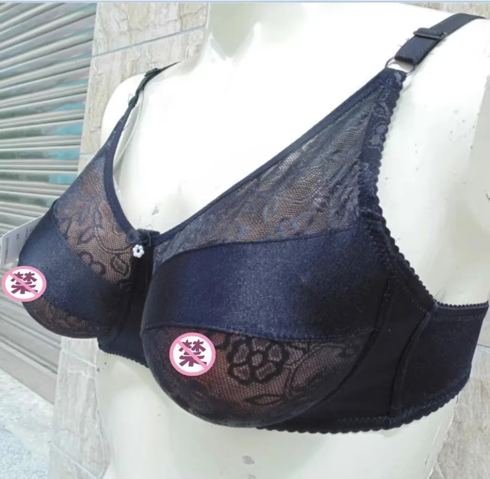 Sexy Crossdresser Bra CD Drag Queen Crossdresser Sissy Bra Fake Boobs Mastectomy Pocket Bra Suitable for Silicone Breast Forms