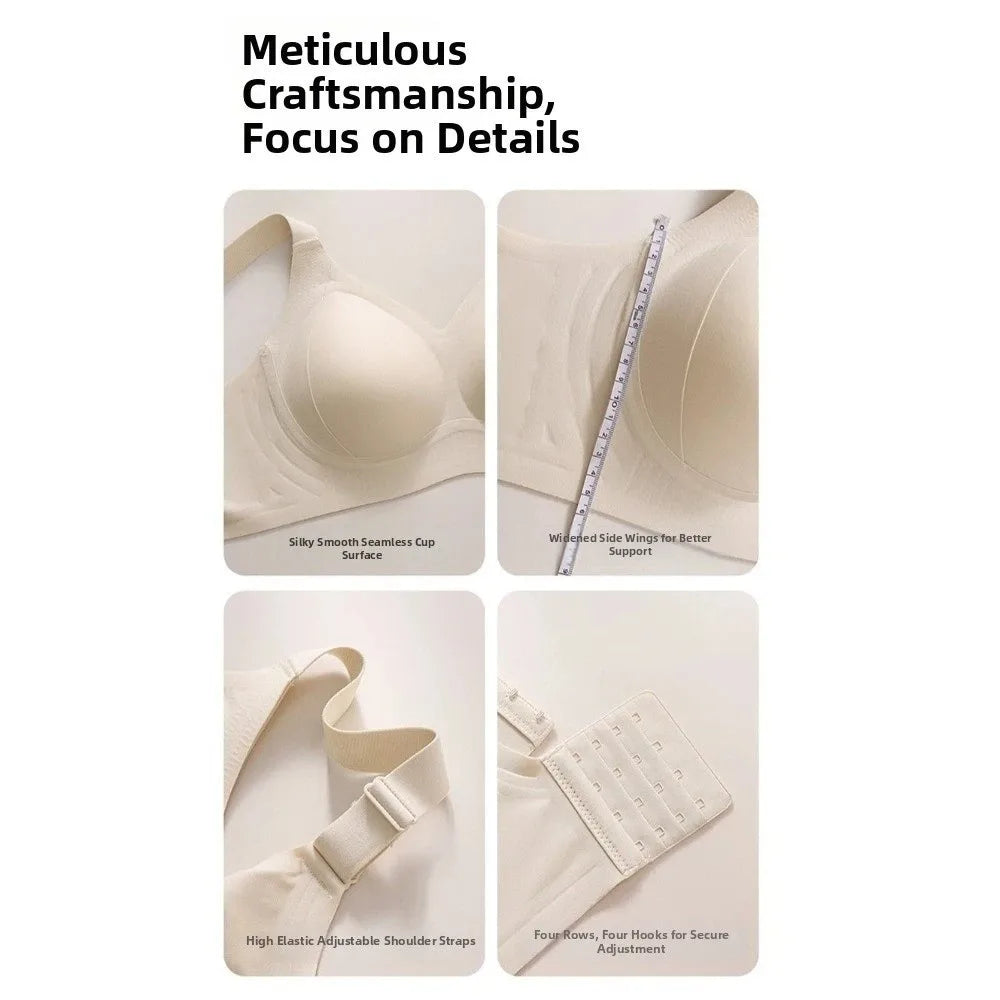 Traceless Wireless V Bra Shockproof Gathered Breasts Seamless Bras Anti-sagging Lingerie Push Up Underwear Daily