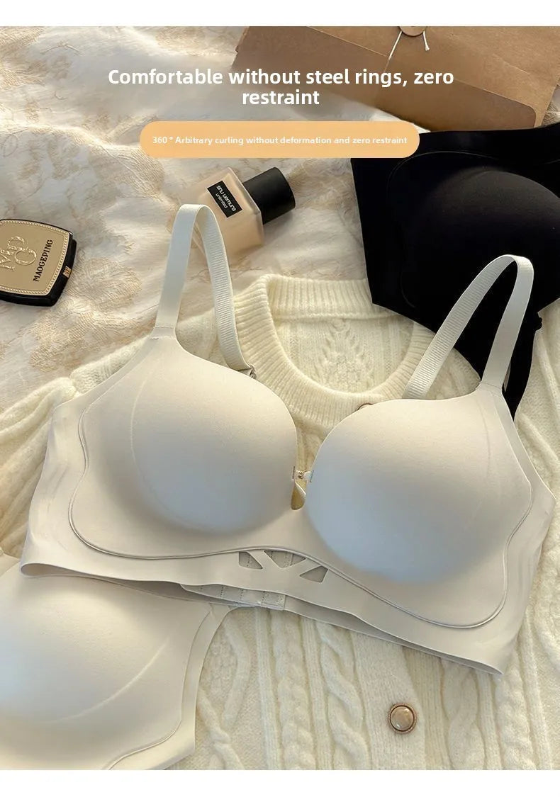 Push Up Bras for Small Chest  Invisible Skin Tone Plunge Bra with Lift No Show Coverage Comfortable Minimizer Strapless Adhesive
