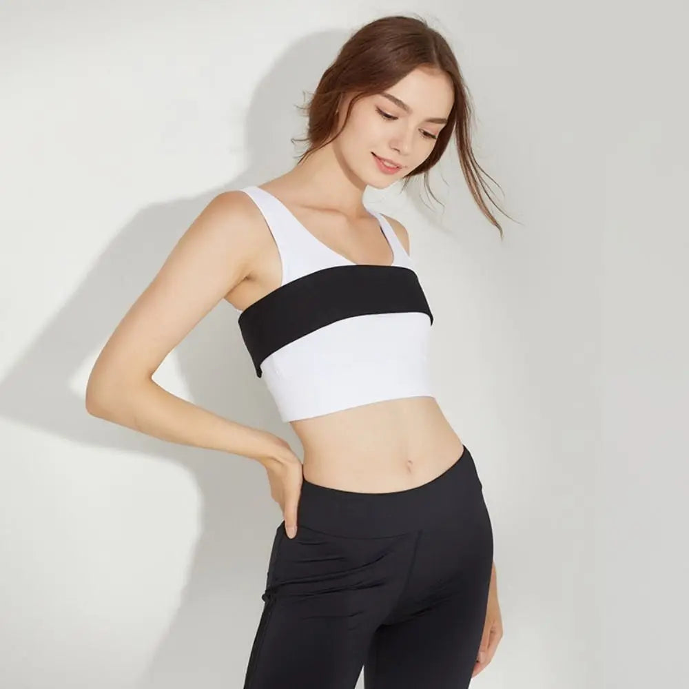 Anti Bounce Breast Support Band Adjustable Compression Chest Wrap Belt Elastic Bra Alternative Sport Bras Strap Jumping Rope