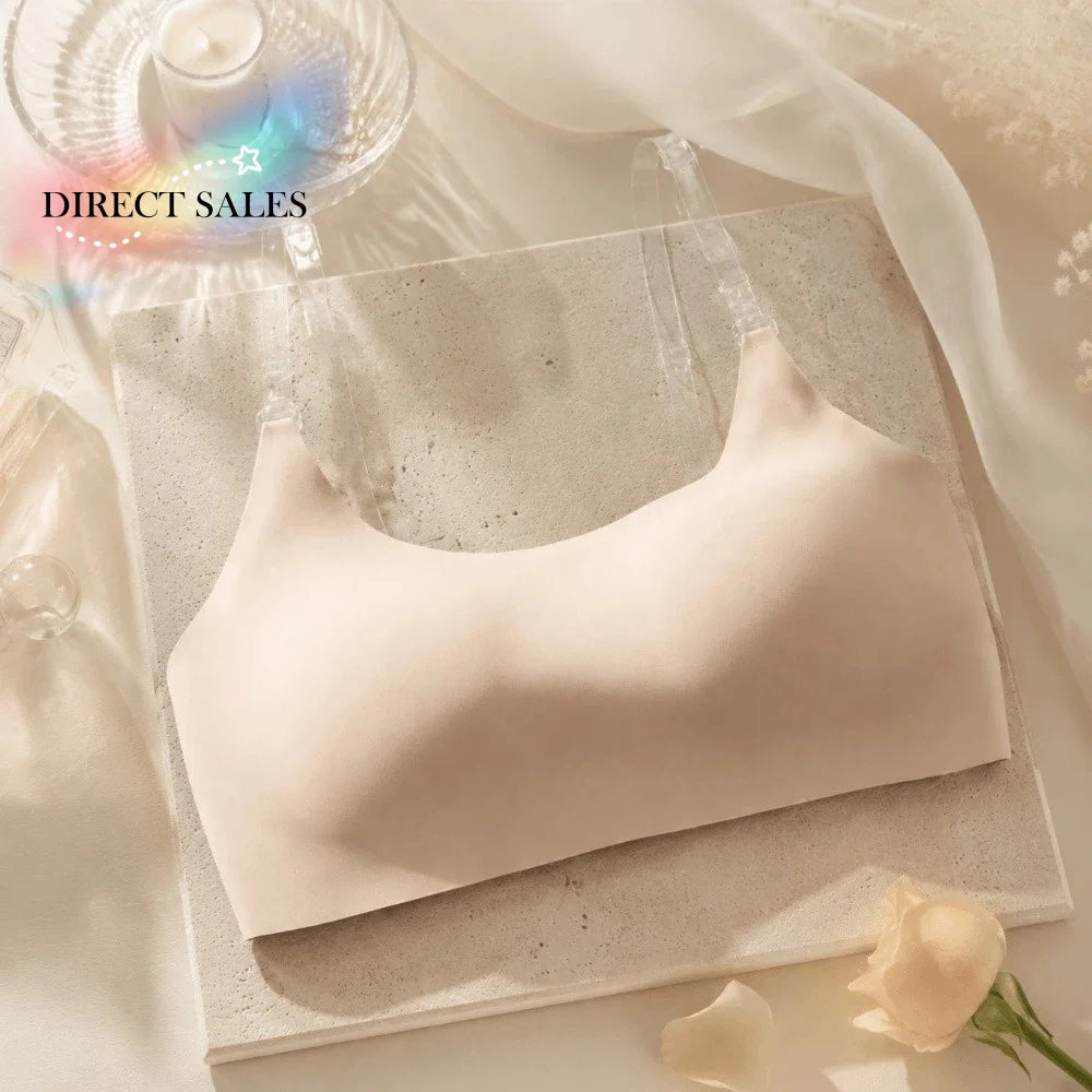 Lingerie Invisible Strap Wireless Bra Backless Seamless Strapless Bra Gathered Thin Cup Push-Up Bra Backless Clothing