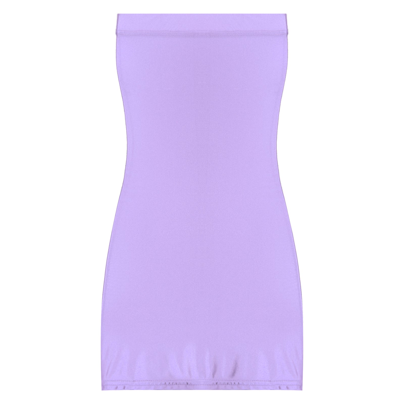 Women's Strapless Bodycon Dress Sleeveless Transparent Tight Pencil Dress Oil Glossy Package Hip Sheer Mini Dresses Clubwear