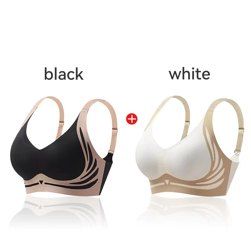 Push-Up Bras For Women Anti-sagging Lift-Up Bra Non-wired Brassiere Seamless Lift-up Yoga Fitness Sleep Vest Sports Brassiere