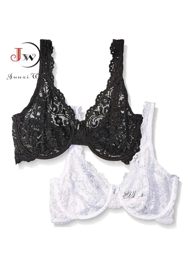 Sexy Women's Lace Unlined Underwire Push Up Bra Full Lace Brassiere Underwear Bras Lingerie Intimates Bralette Women