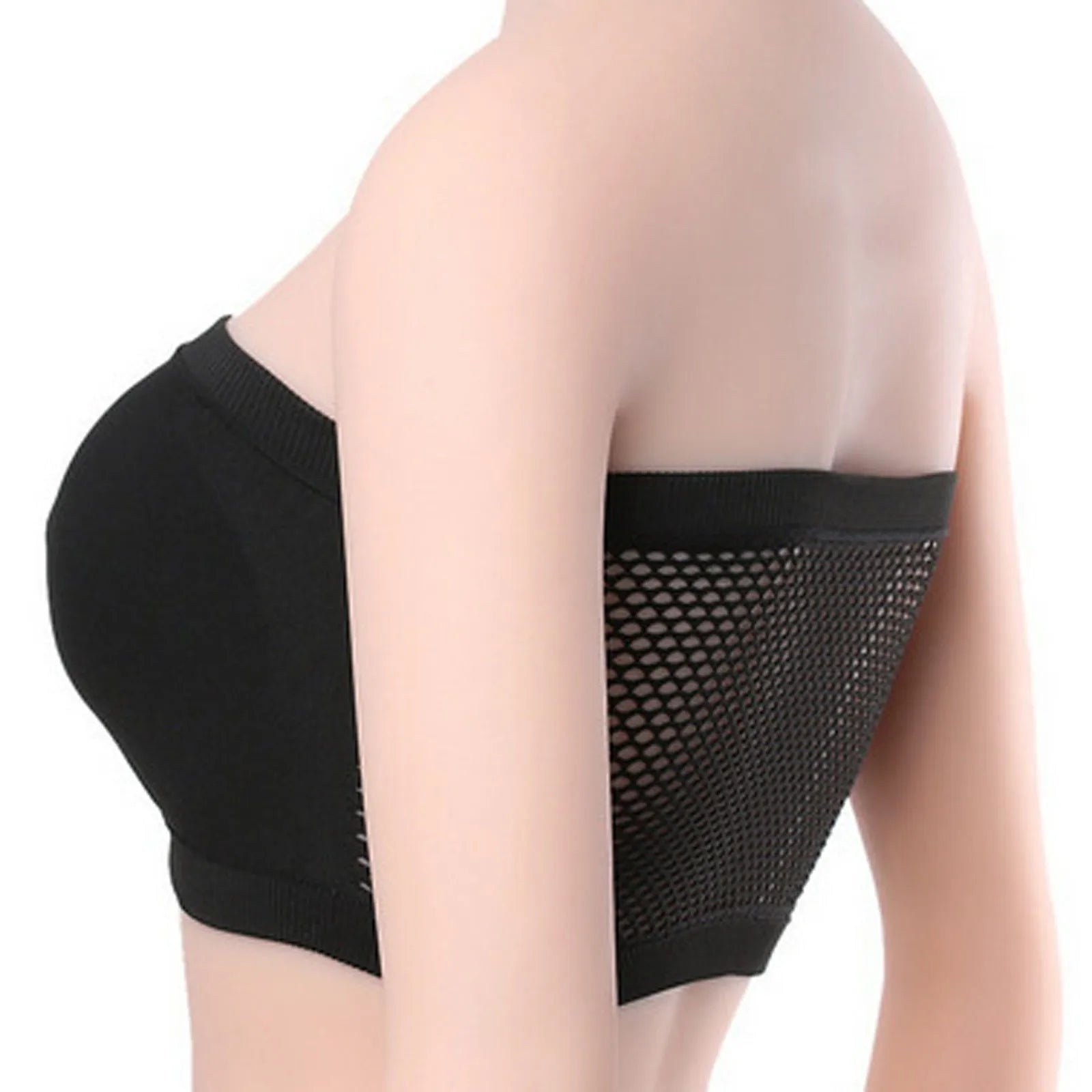 Ladies’ Stretch Strapless Bra Chest Wrap Bandeau Unlined Seamless Fashionable Breathless Soft Bra Suitable For One-Shoulder Tops