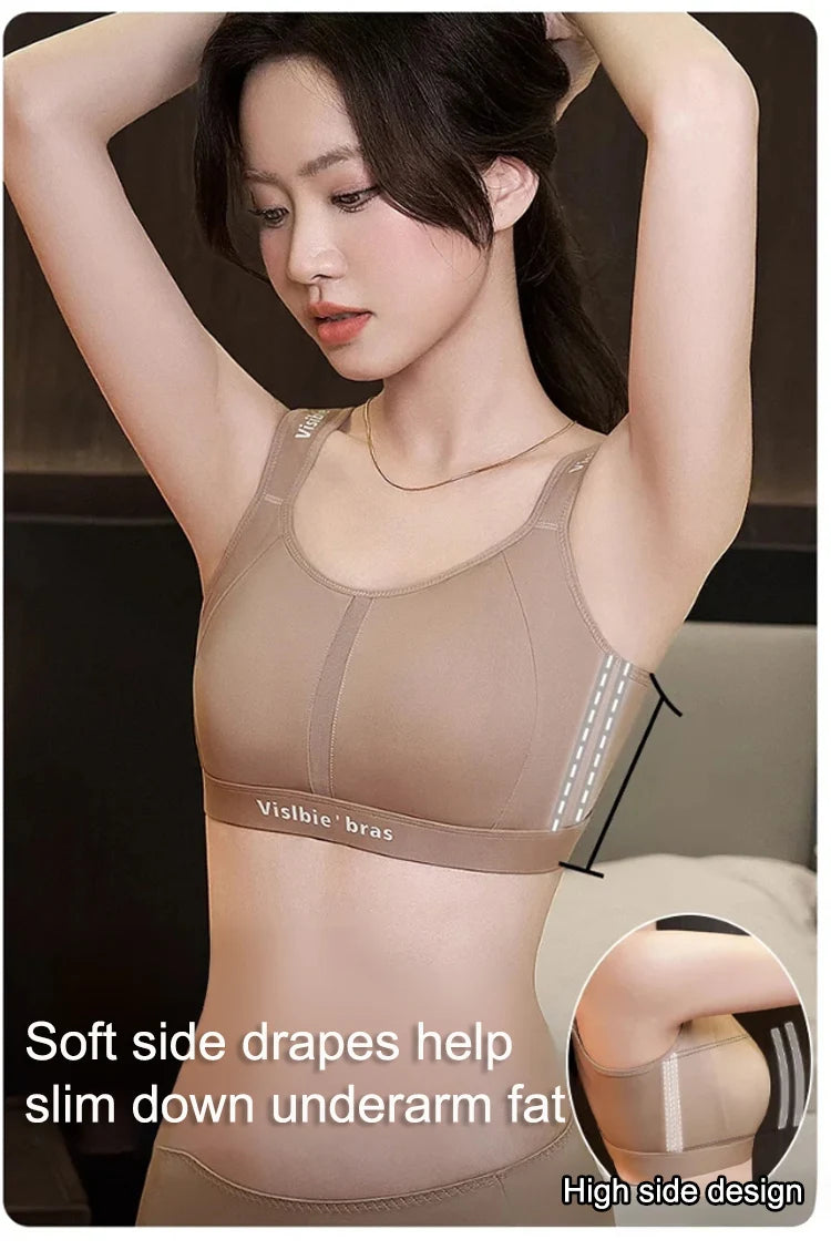 Wireless Minimizer Sports Bra Adjustable Support Anti Sagging Seamless Comfort Breathable Large Bust No Underwire Everyd