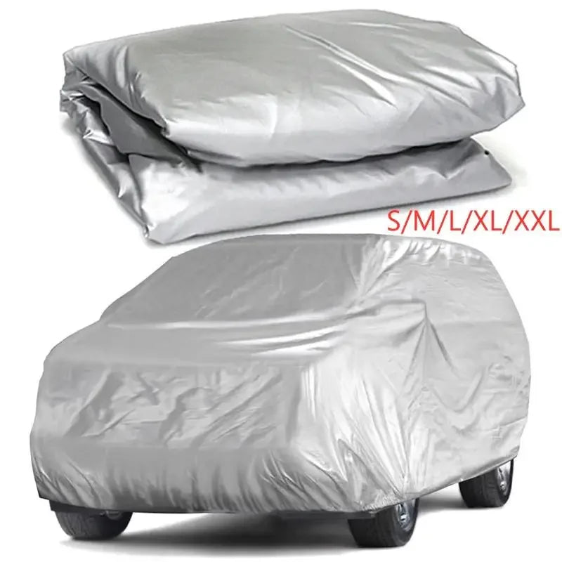 Universal Full Car Cover Portable Outdoor Waterproof UV Protection Anti-Scratch Resistant Car Clothing Auto Dust Cover Accessory
