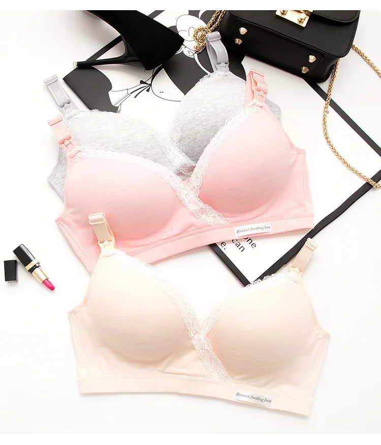 1PCS Smooth Nursing Bras for Breastfeeding Support  Sleep Bralette Wireless Maternity Wirefree For Pregnant Women