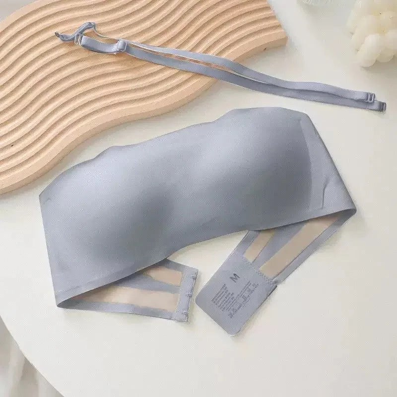 Strapless Bra for Women, Push-up Bra for Small Breasts, Non-slip, Anti-exposure, Seamless Tube Top with Invisible Back Bra