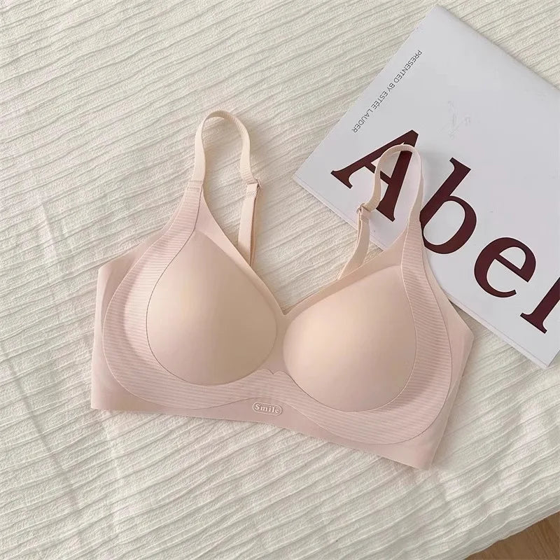 Seamless Wireless Bra Women Push-Up Gel Support Anti-Sagging Bralette Side Coverage Lift Comfort Bras Small Chest No Underwire