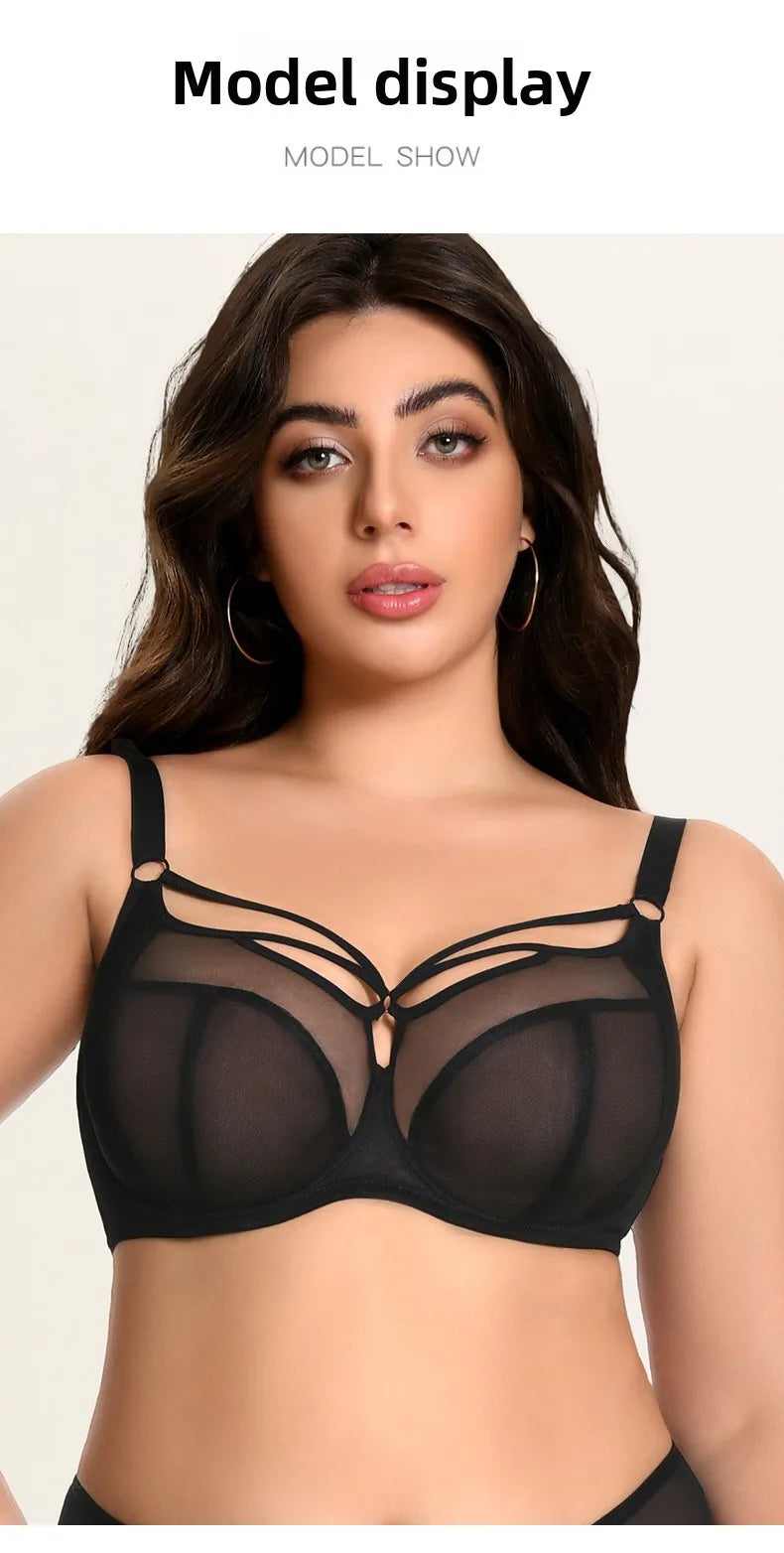 Minimizer Bra for Plus Size Women Full Coverage Wireless Bra D-I Cups | Anti-Sagging Support Breathable Minimize Bust Size