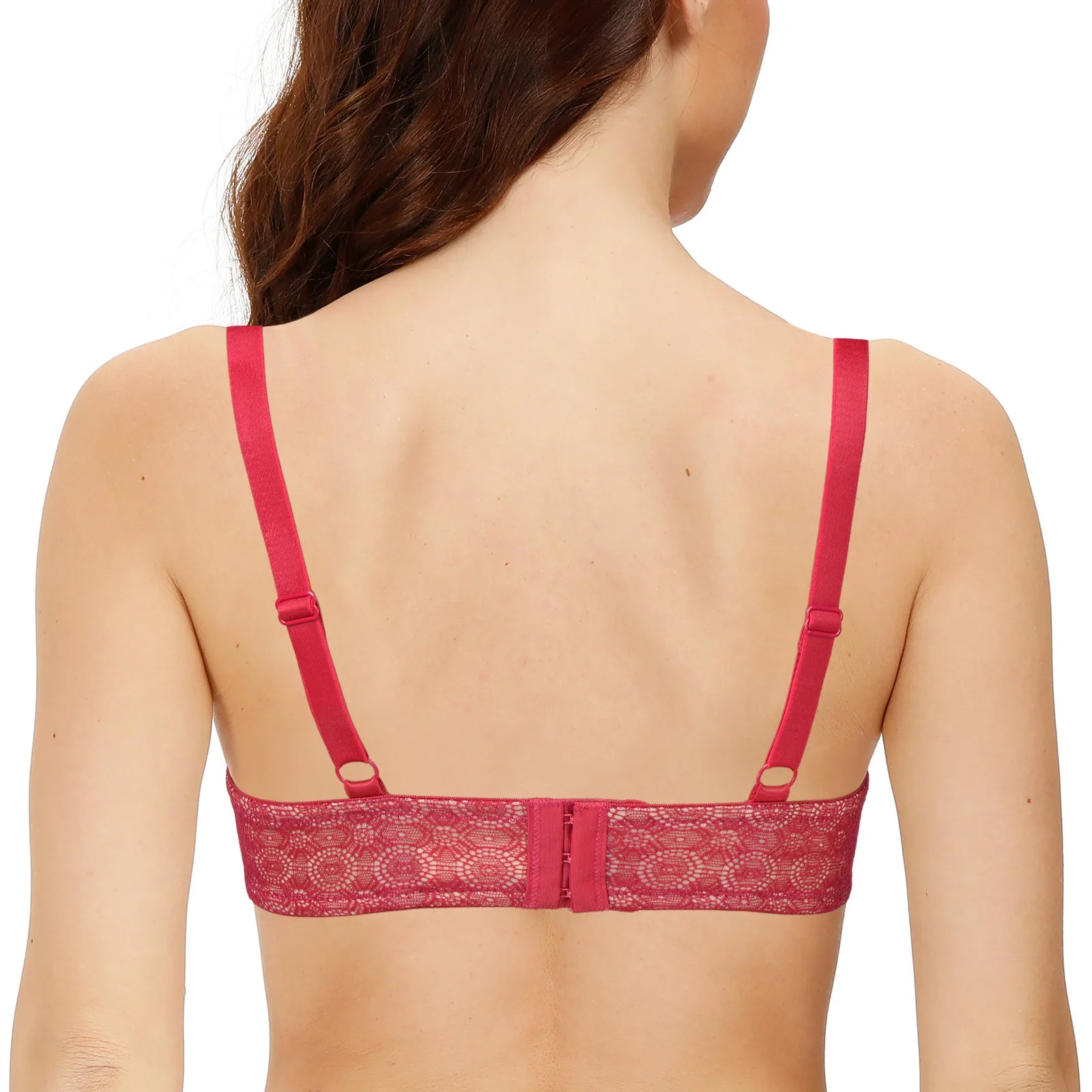 New Pure White Lace Bras For Women Plunge See Through Transparent 1/2 Cups Bra Underwire Push Up Ultra Thin Bra Sexy Bras