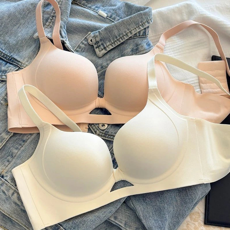 Wireless Push Up Bra for Small Breasts Lift Support Anti Sagging No Underwire Seamless Invisible Comfort Bras for Women