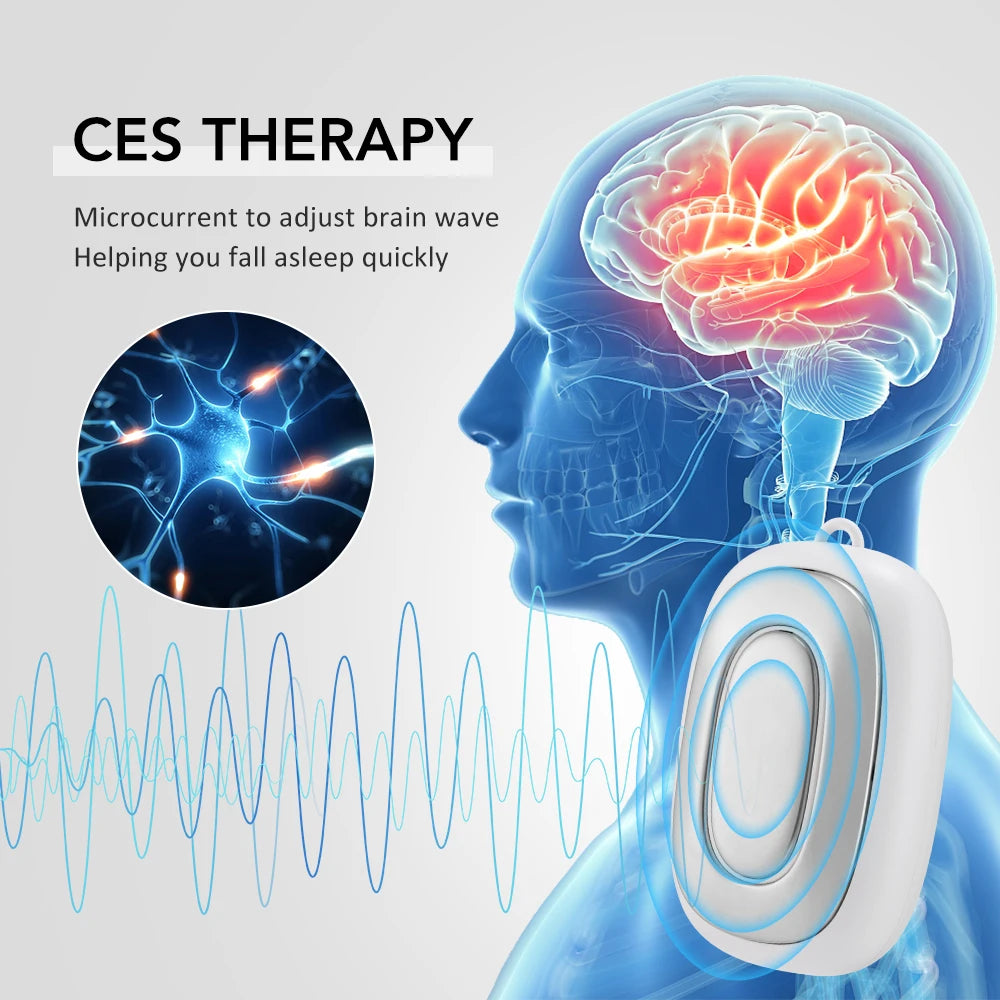 Smart CES Sleep Aid Ear Clip Relaxation Device USB Rechargeable Sleep Helper for Adults Improve Sleep Comfort
