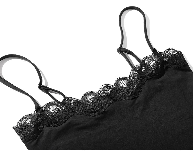 Meet'r Lace Camisole Bodysuit Lingerie Ladies Lace-edged Sexy Body-shaping Shapewear G-string Inner Tight Corset Underwear
