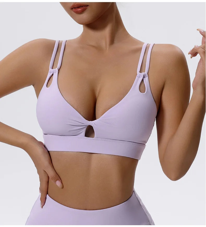 Sports Bra with Side Breasts for Women, Running, Fitness, Shock-absorbing Vest, Beautiful Back Bra