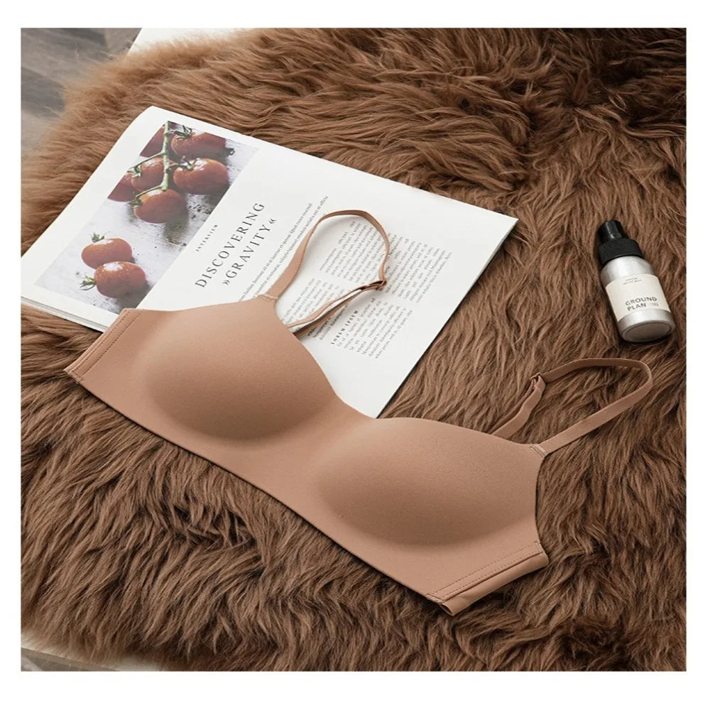 Soft Comfort Wireless Bra Breathable Fabric Thin Cup Seamless Bra Non-Wire Elastic Material Tube Top Bras Female Intimates
