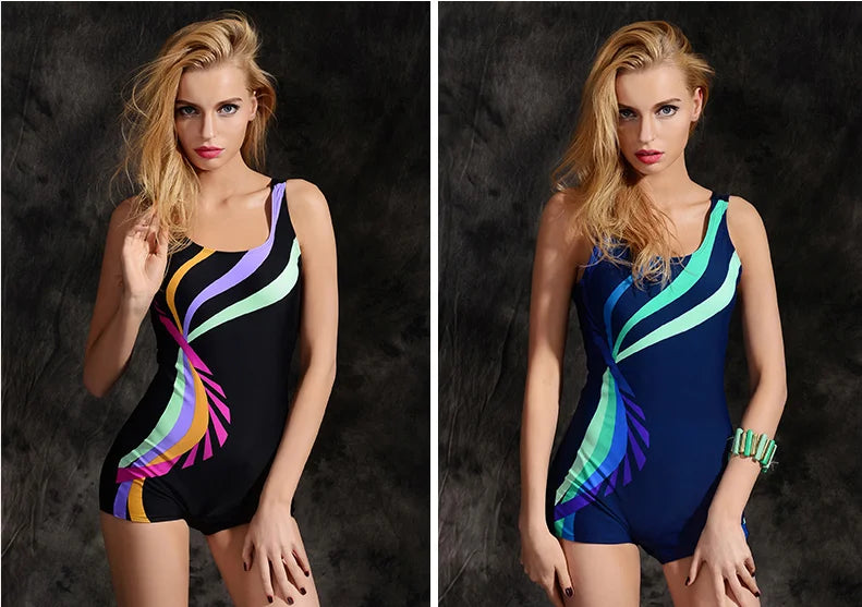 New Women's One-Piece Swimsuit Slimming Cover-Up Quick-Dry Thermal Spa Professional Swimwear High Elasticity Nylon Fabric