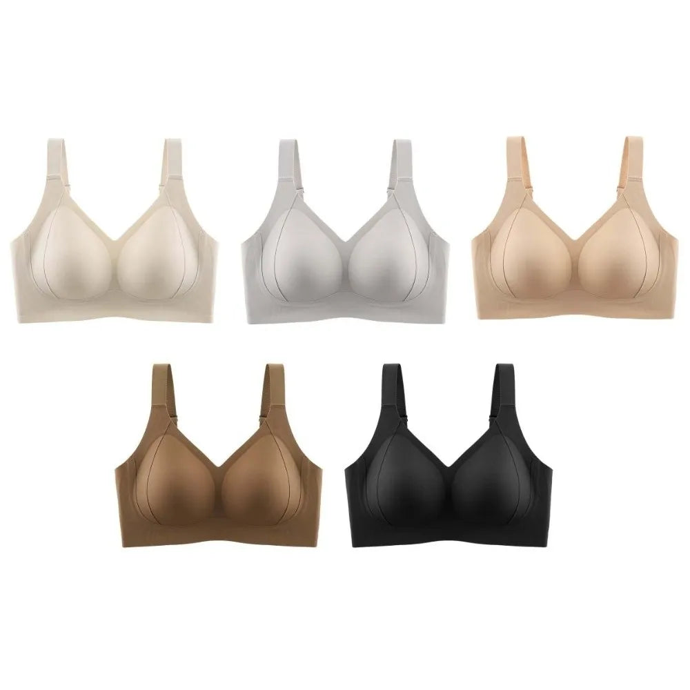 Traceless Wireless V Bra Shockproof Gathered Breasts Seamless Bras Anti-sagging Lingerie Push Up Underwear Daily
