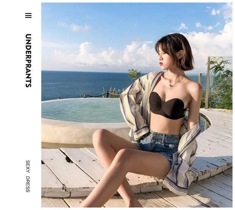 3pcs Sexy Strapless Bras Womens Wireless Bralette Soft Female Underwears Ladies Seamless Bras Breathable Backless Invisible Bras