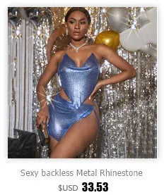 Sexy see through metal sequin corset crop top womens summer beach party halter tank top rave festival outfits cropped y2k Tops