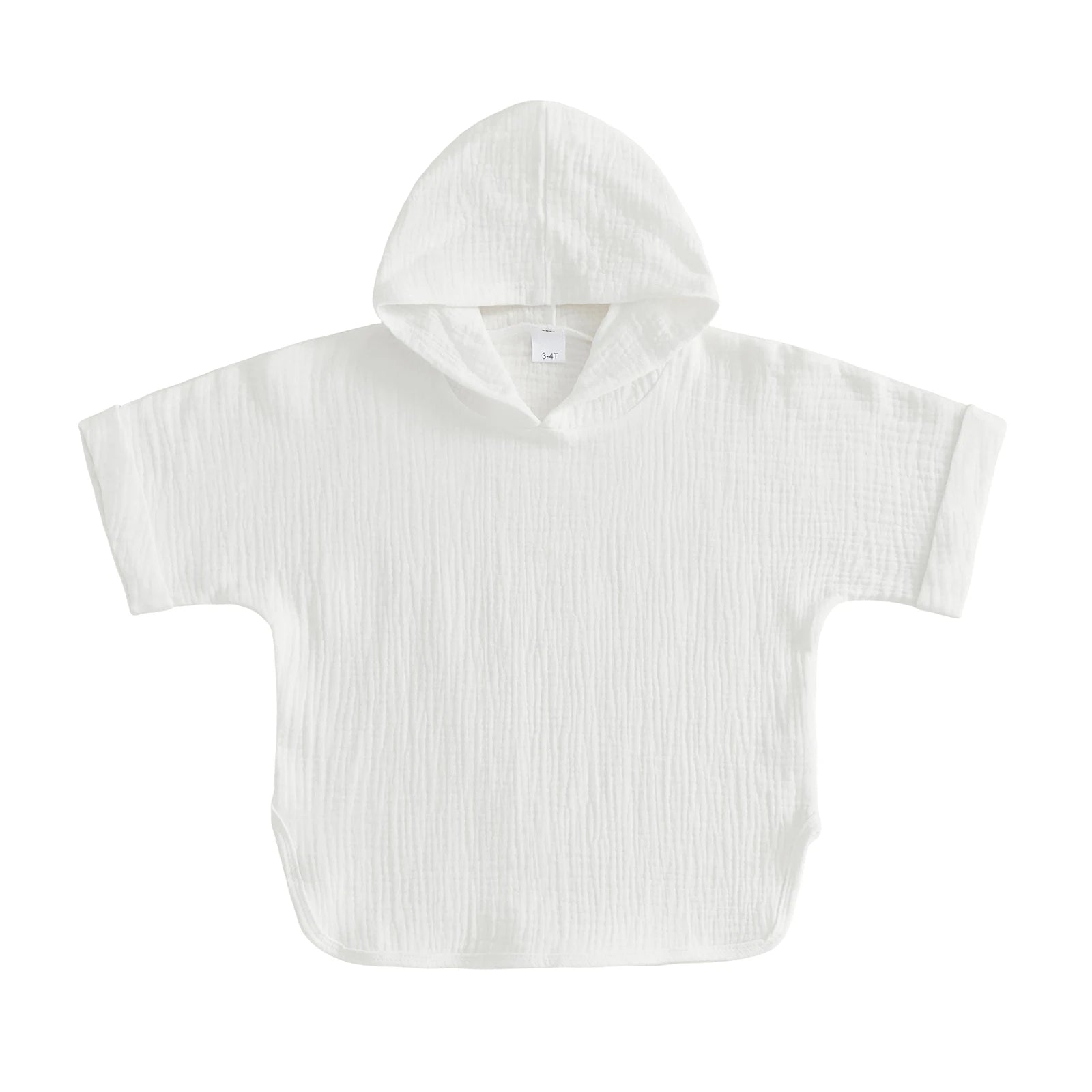Kids Girls Boys Swim Cover-up, Toddler Hooded Bath Towel Solid Color Beach Clothes