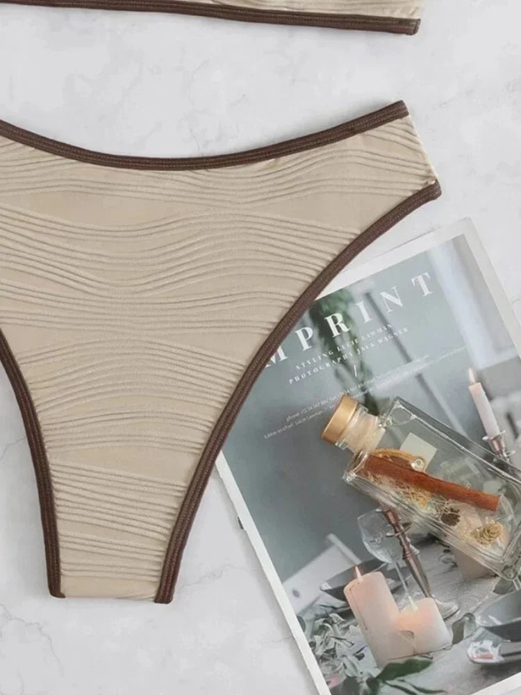 Bikini Sexy Women Swimsuit New Solid Bandeau Bikinis Set Thong Swimwear Summer Biquini 2 Piece Bathing Suit Beach Female