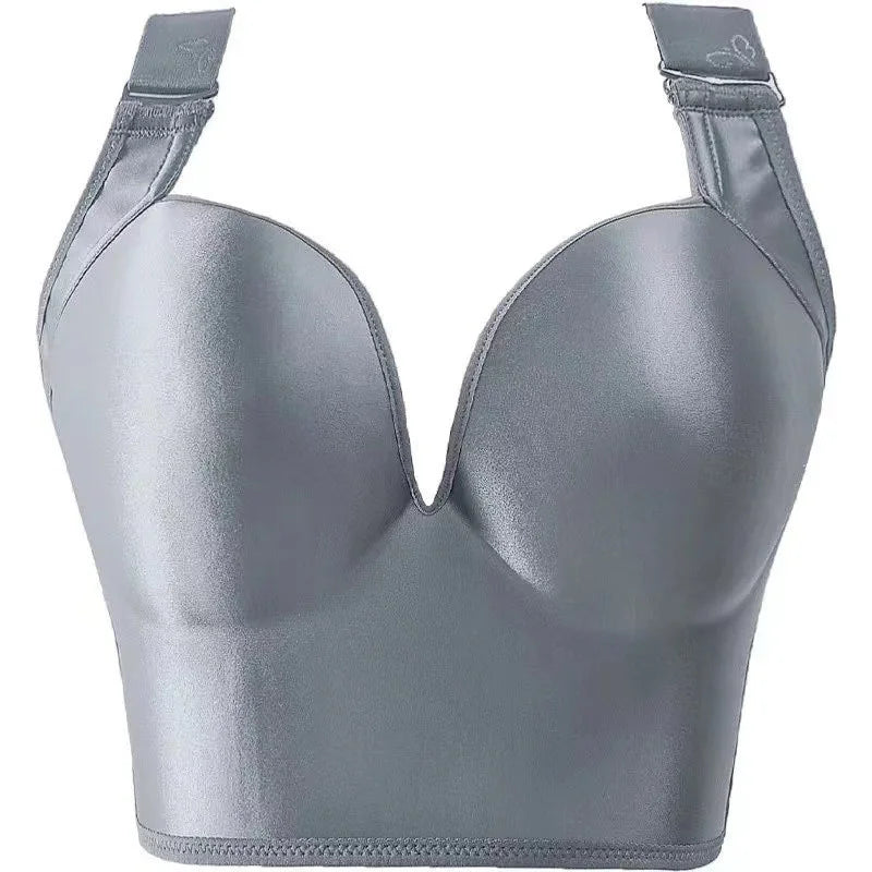 Dimmkof 6 Buckles Hide Back Fat Bra Full Coverage Women Bras Wirefree Smooth Plus Size Push Up Bra Shapers Body Shaper Bras