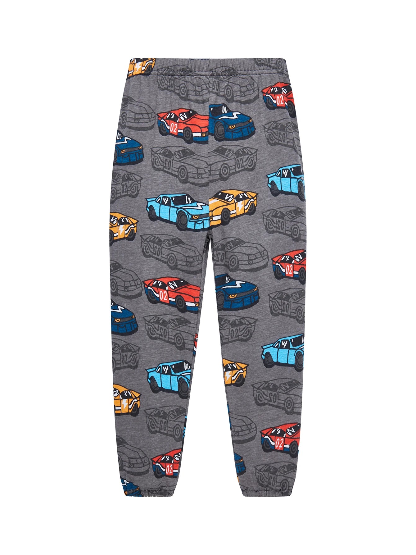 Kids Pajama Set 100% Cotton Soft Car Full Print Loungewear Nightwear Long Sleeve Pjs for Toddler Boys Girls Age 1-8 Years