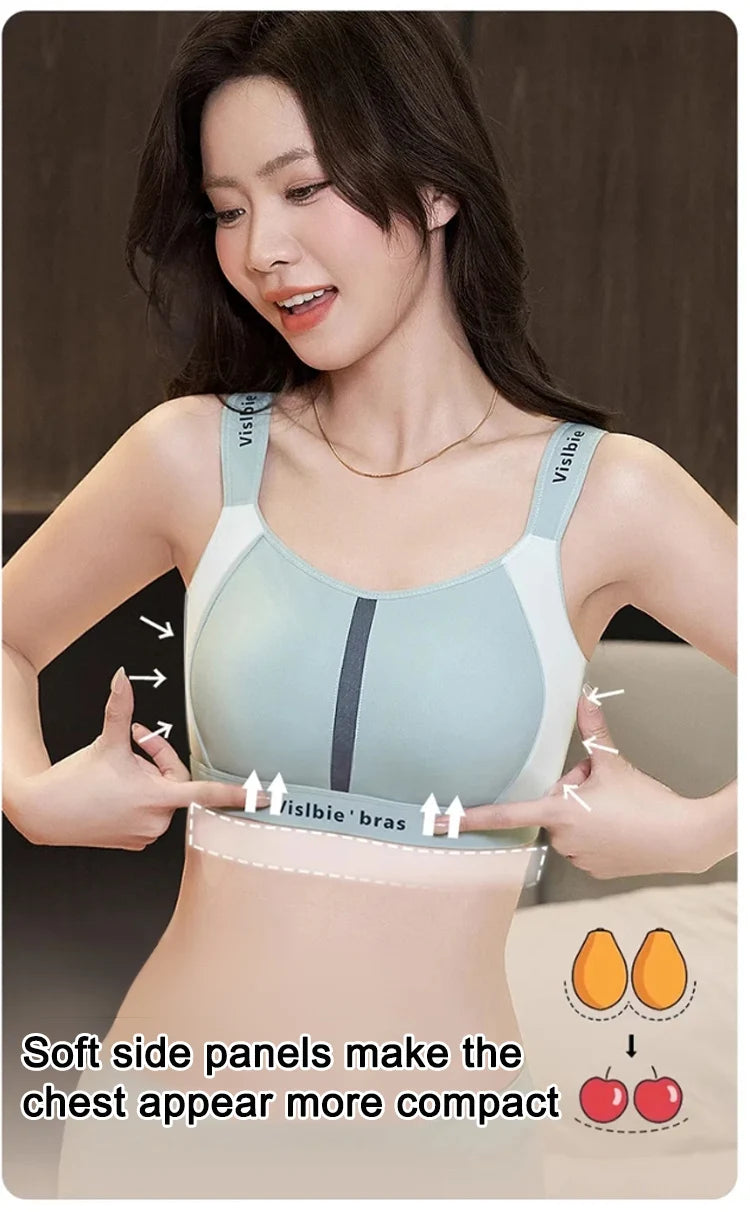 Wireless Minimizer Sports Bra Adjustable Support Anti Sagging Seamless Comfort Breathable Large Bust No Underwire Everyd