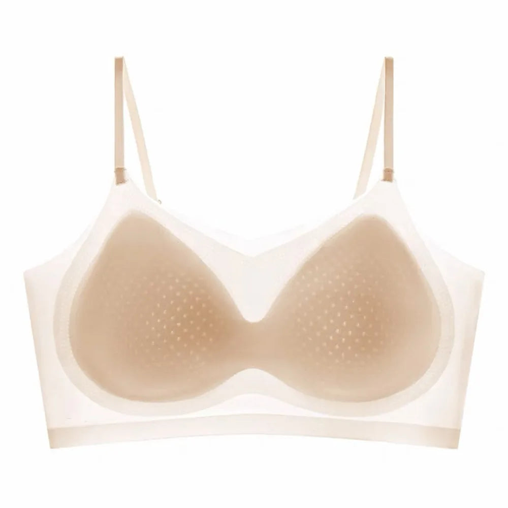 Breathable Close-fitting Seamless Bra Anti-sagging Shockproof Brassiere for Women Beautiful Back Wireless Deep V Bra Lady