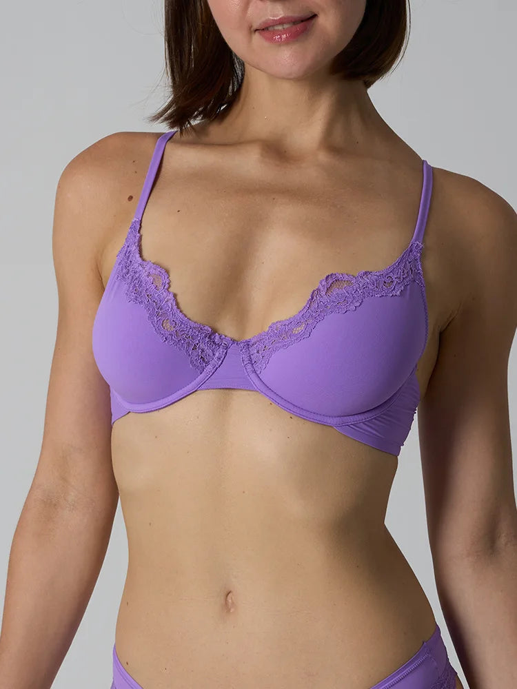 Lace Underwire Bra for Women – French Style, No Padding, Elegant Lift & Support, Comfort Fit