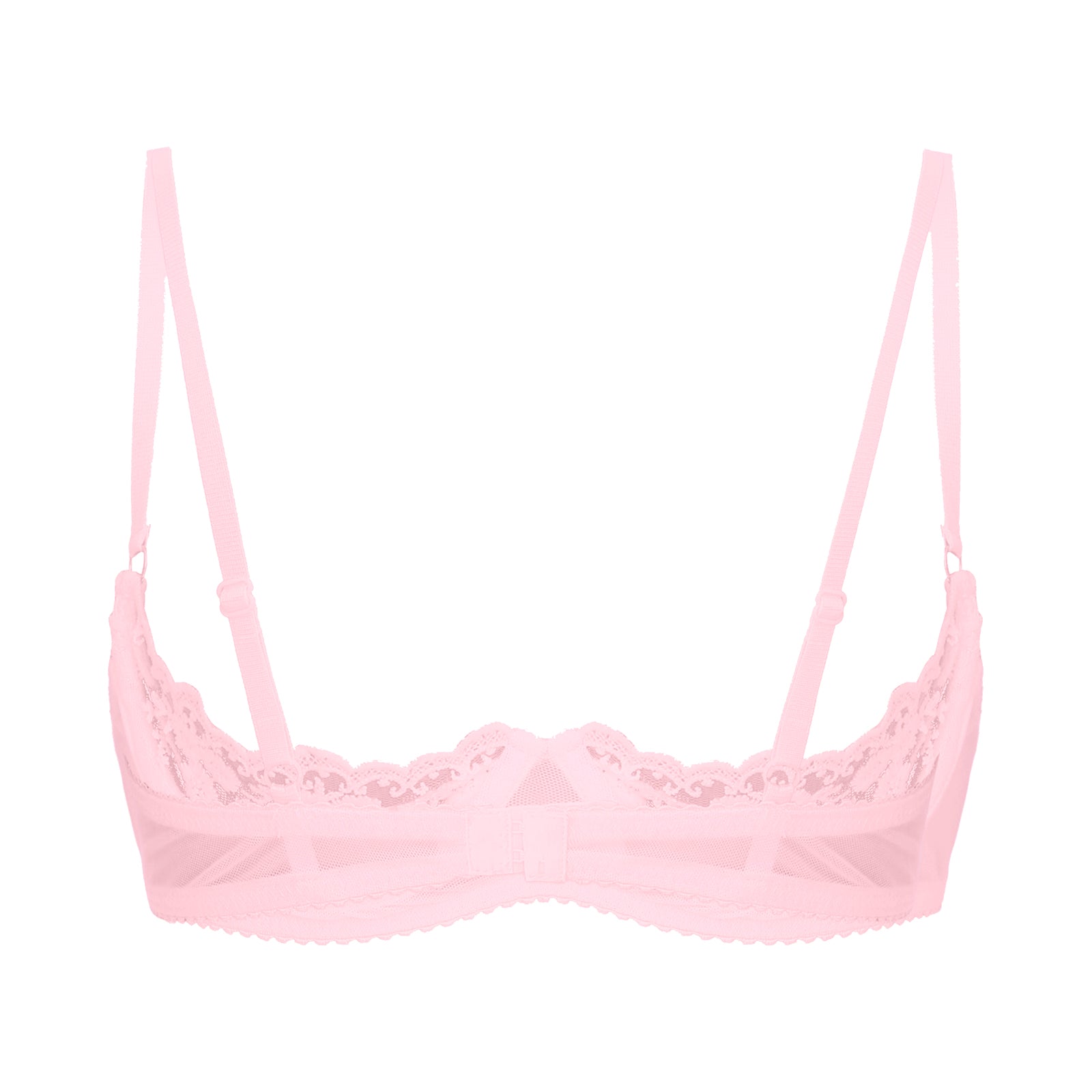Sexy Womens Sheer Floral Lace Underwired Bra Underwear Unlined Brassiere Lingerie Bare Breast Exposed Open Nipples Bra Tops