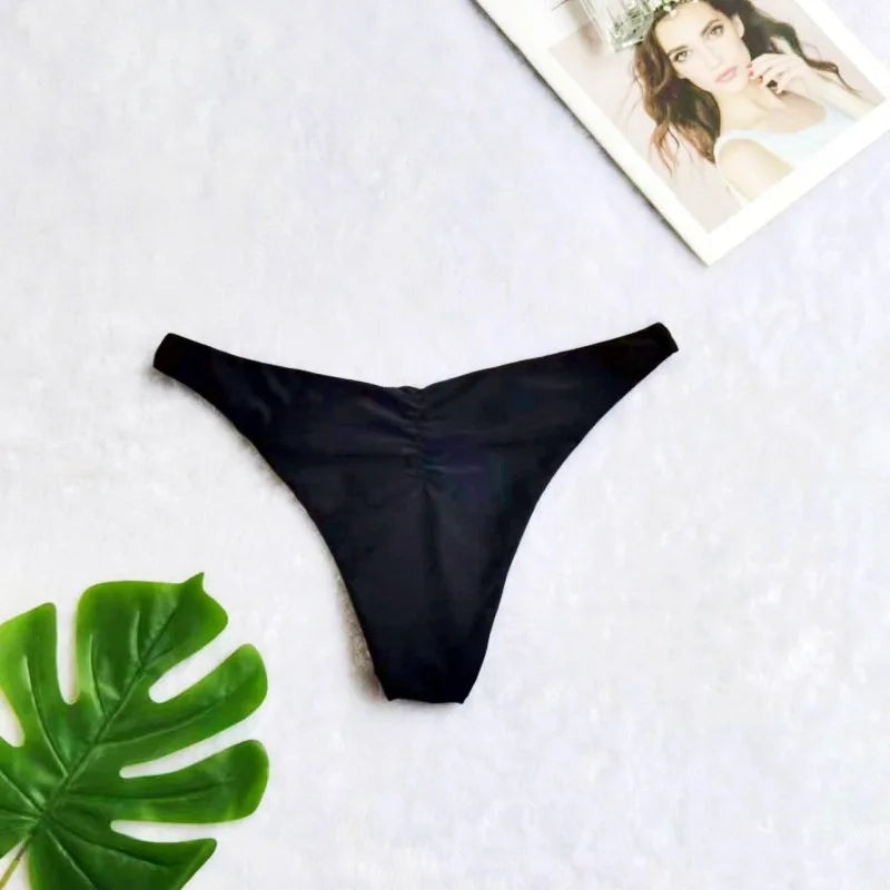 Bikini swimsuit with separate metal cover-up, women's halter neck backless swimwear made of highly elastic fabric