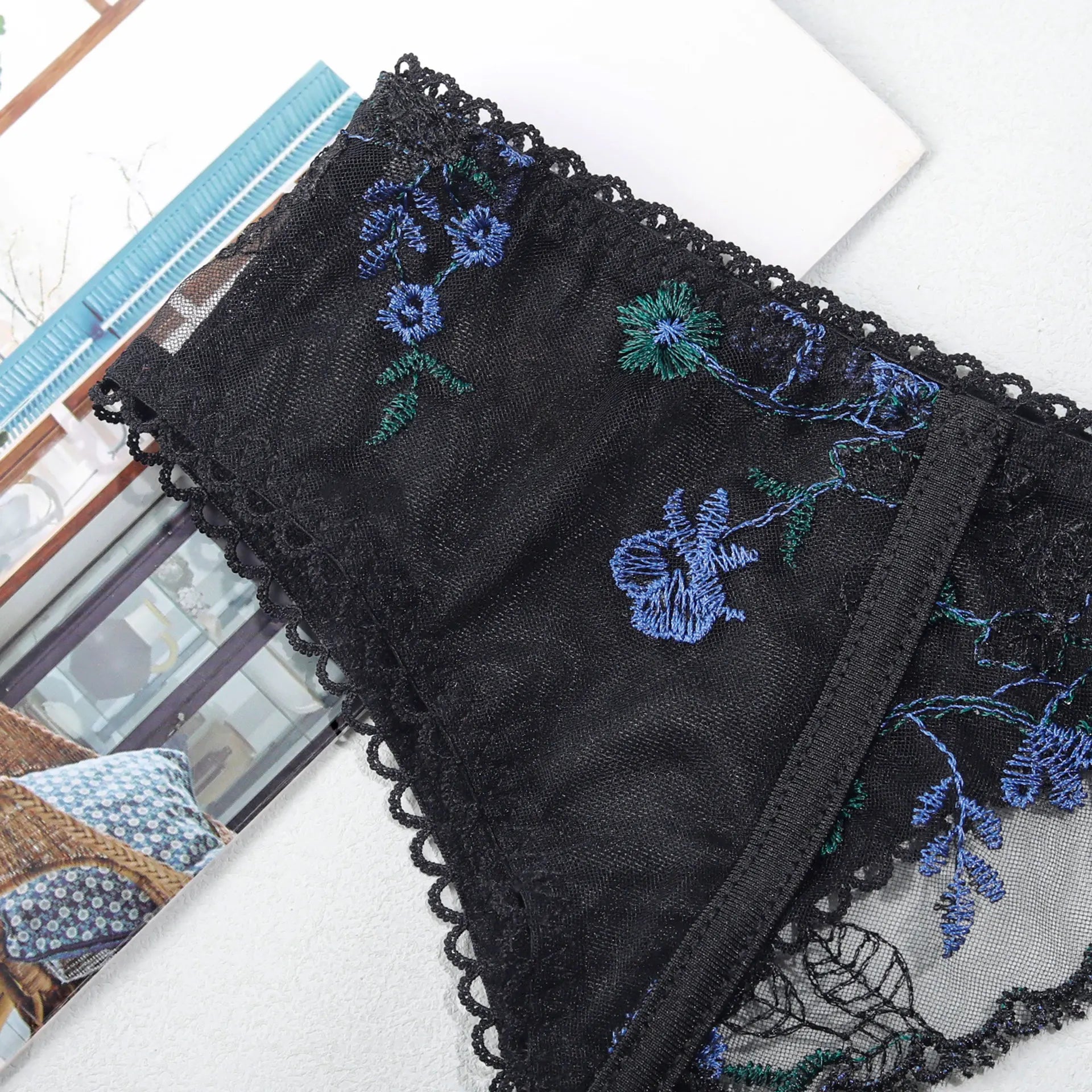Lingerie Women Sets Sexy Night See Through Lace Bra Panty Set Floral Garter Underwear Intimate Outfit Exotic Clothing