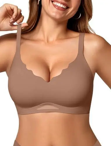 Women’s Wireless Bras Push Up Bralettes No Und Full Cup Thin Mold Comfortable and Breathable Seamless Bra Everyday Comfort Bra