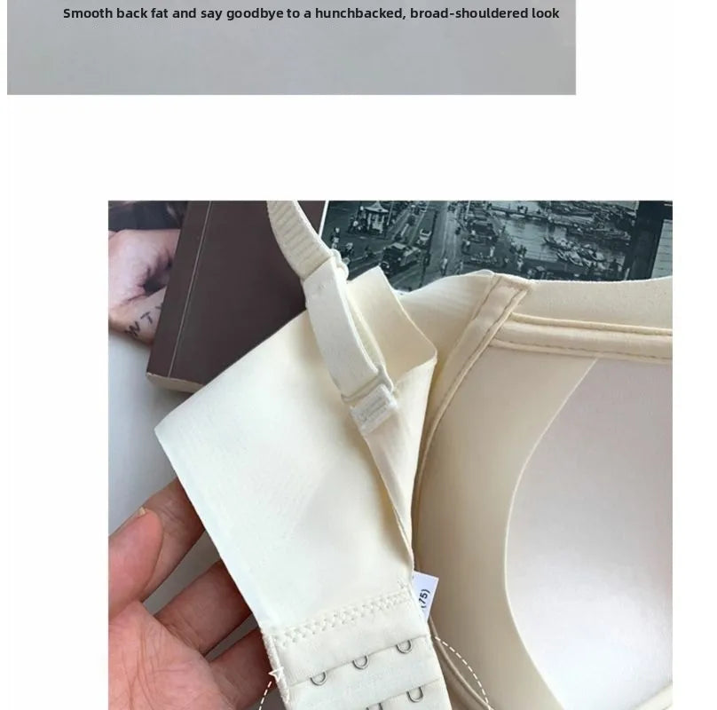 2026 New Pleated Bras Push Up Bra Small Chest No Steel Ring Wirelss Soft Bra Solid Color Sweet Seamless Bra