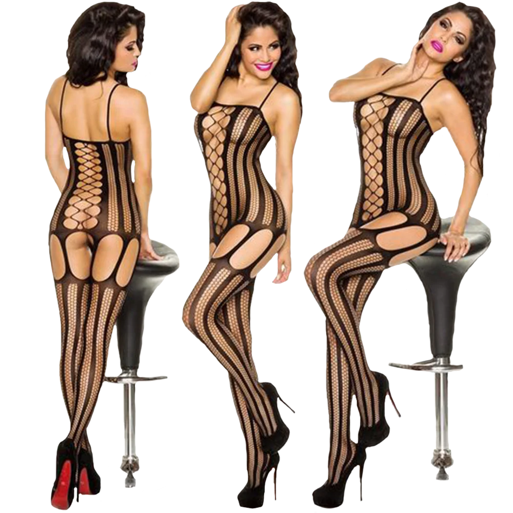 Porno Sexy Bodystocking Women Sex Erotic Lingerie Bodysuit Underwear Teddy Babydoll Costumes Open Crotch Lingerie
