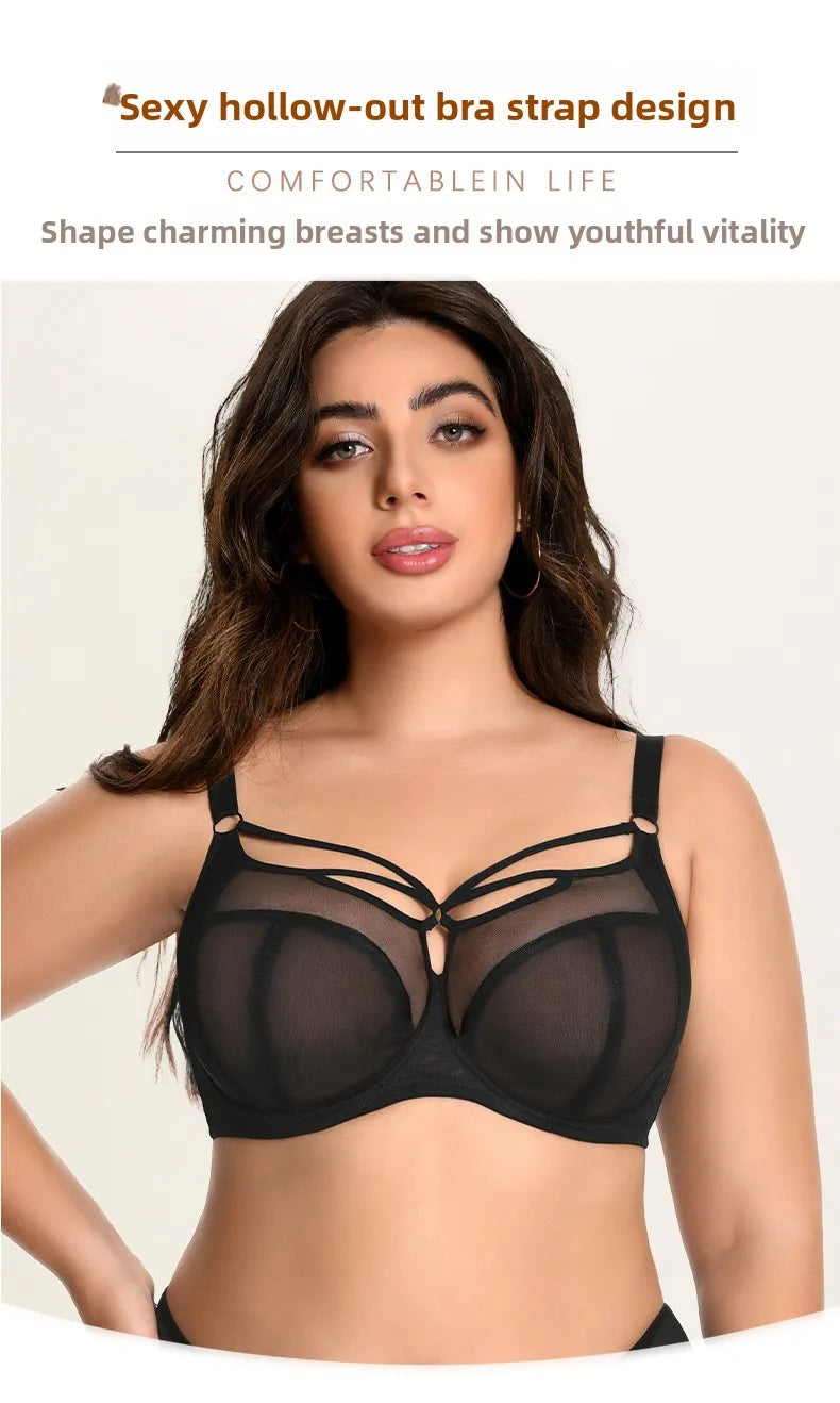 Minimizer Bra for Plus Size Women Full Coverage Wireless Bra D-I Cups | Anti-Sagging Support Breathable Minimize Bust Size