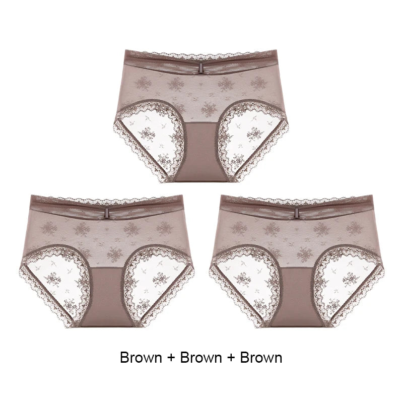 Women's Lingerie Lace Underwear for Women Fashion Women's Panties Set Pack Transparent Linergie Sexy Micro Briefs Lady Seamless