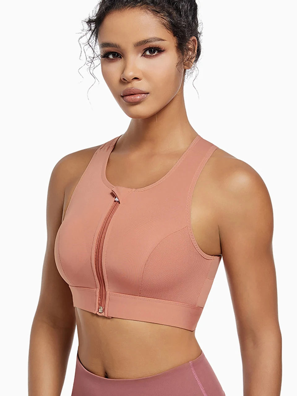 Plus Size Zip Front Closure Longline Bras Wireless Full Coverage Brassiere No Underwire Bralettes Hide Back Fat Bras