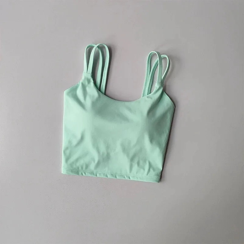 Sports Bra, Women's Summer Beauty Back Integrated Yoga Suit, Vest, Suspender, Pilates Training, Fitness Bra