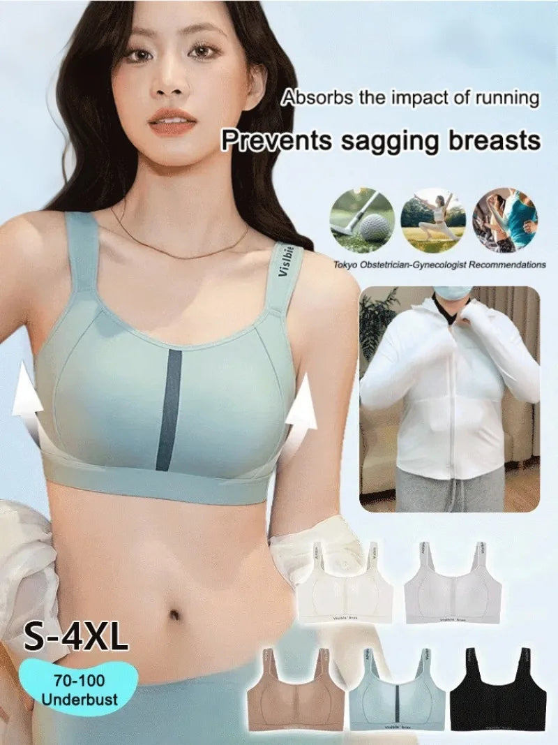 Wireless Minimizer Sports Bra Adjustable Support Anti Sagging Seamless Comfort Breathable Large Bust No Underwire Everyd