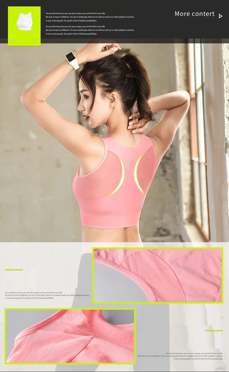 Sports Bras for Women Quick Drying Mesh Racerback Sports Bra Seamless Padded Sports Bra Yoga Bras Workout Bra Activewear Bra