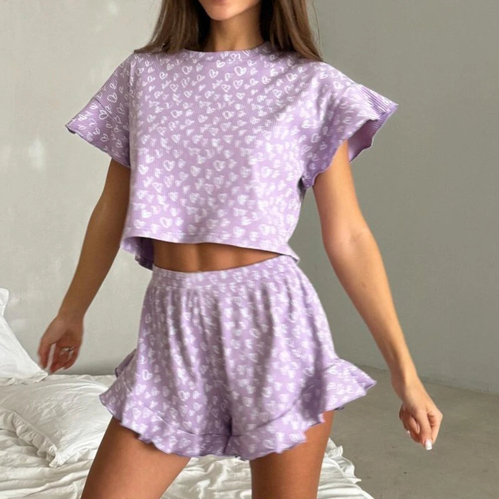 Summer Pajamas Set Women Summer Trousers Sets Pijama Women's Pajama Sleepwear Woman Sleeping Sexy Sleep Lounge Underwear