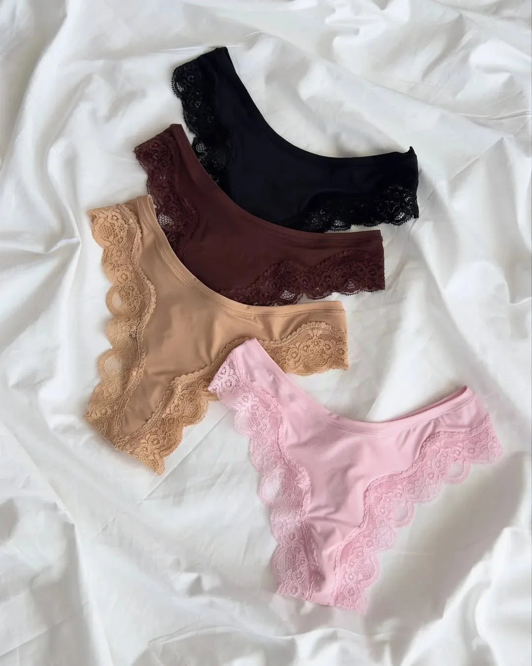 Solid Lace Thin Underwear Sets Women Slim Lift Comfortable Minimalist Without Steel Ring Bra Suit Sweet Y2K Sport Bras and Panty