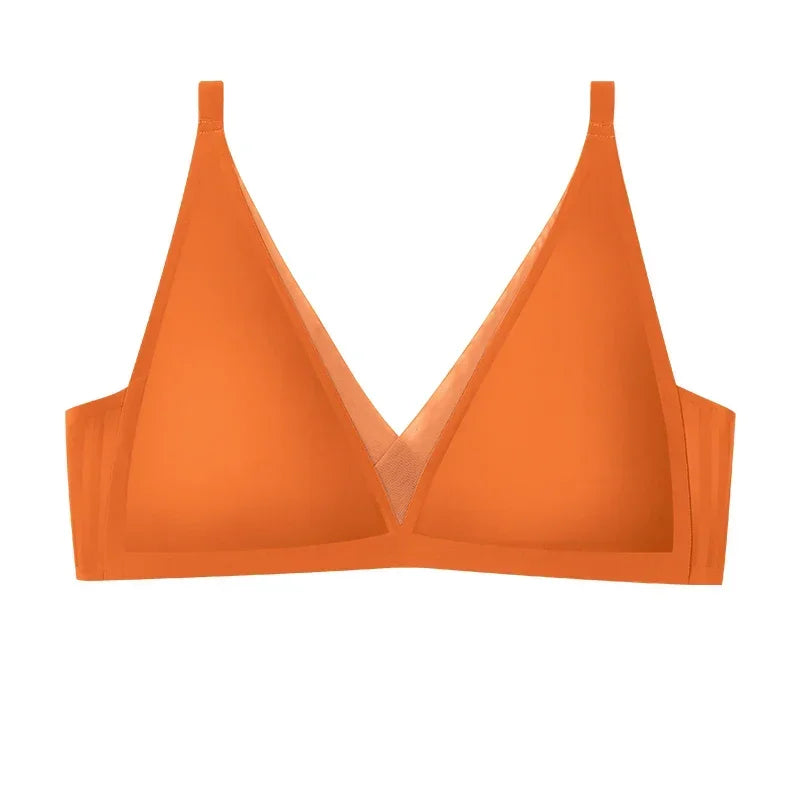SUJIIN Plunge Push Up Bra for Small Chest Women Wireless Seamless Bralettes Comfortable Soft Padded Sexy Bra Women's Underwear