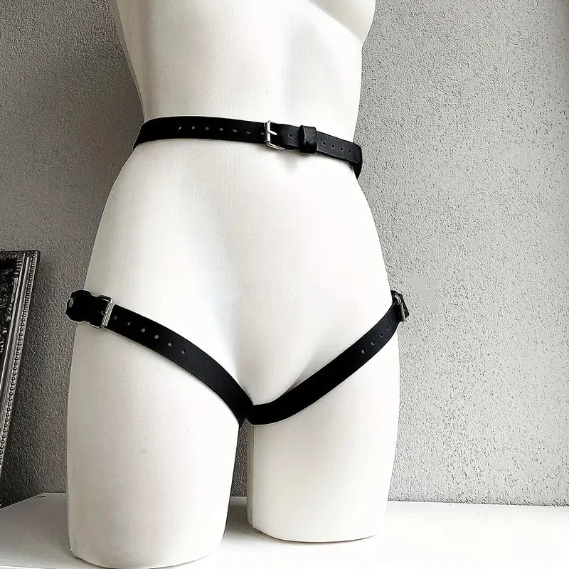 Sexy Leg Garter Body Harness Bondage Belts Women Leather Underwear Suspenders Straps Stockings Sword Belt Seks Goth Clothing