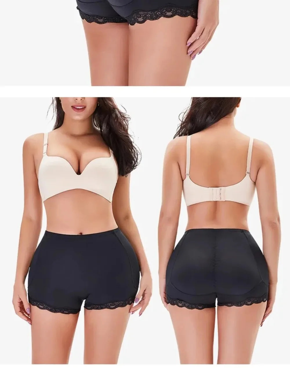 Shapewear Women Seamless Lace Trim Padded Push Up Butt Lifter Panties Shapewear Body Shaper Women Underwear Accessories 1PC